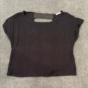 Tea n Rose Purple Cap Sleeve Crop Top